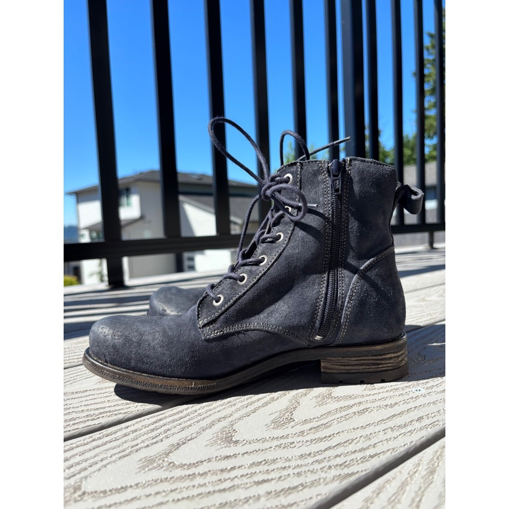 Taos Boots Women's Size US 6- 6.5 Boot Camp Blue Rugged Combat Moto Boot - Picture 4 of 11